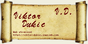 Viktor Dukić vizit kartica